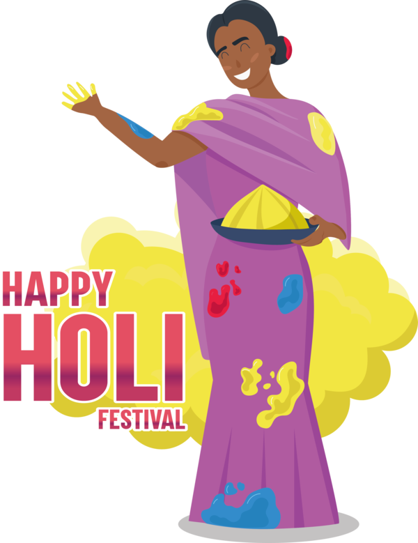 Transparent Holi T-Shirt Clothing Design for Happy Holi for Holi