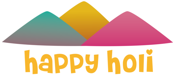 Transparent Holi Logo Font Line for Happy Holi for Holi