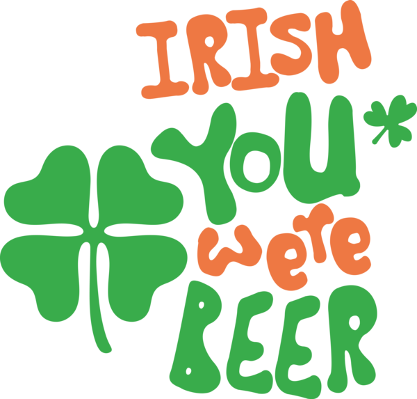 Transparent St. Patrick's Day Logo Design Symbol for Green Beer for St Patricks Day