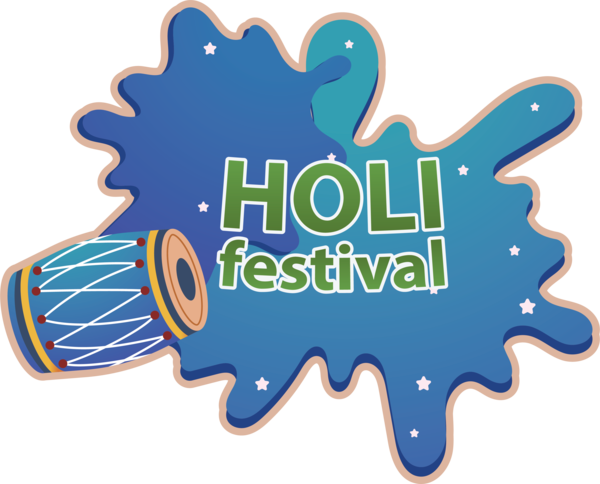 Transparent Holi Logo Meter for Happy Holi for Holi