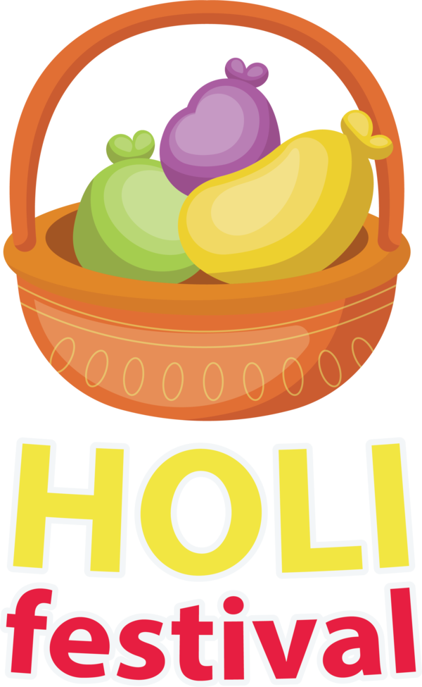 Transparent Holi Bus Vegetable Design for Happy Holi for Holi