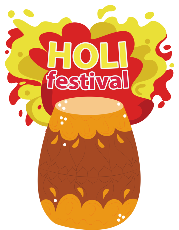 Transparent Holi Junk food Vegetarian cuisine Logo for Happy Holi for Holi
