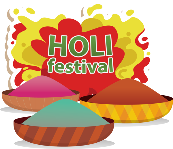 Transparent Holi Design Logo Drawing for Happy Holi for Holi
