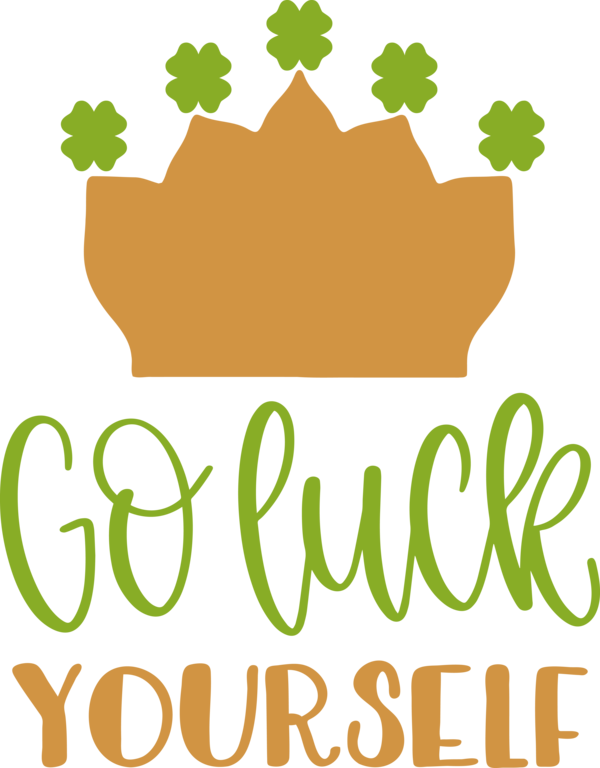 Transparent St. Patrick's Day Leaf Logo Line for Go Luck for St Patricks Day