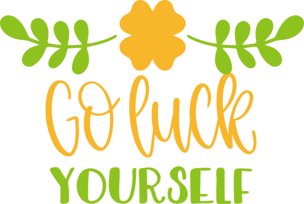 Transparent St. Patrick's Day Leaf Floral design Logo for Go Luck for St Patricks Day