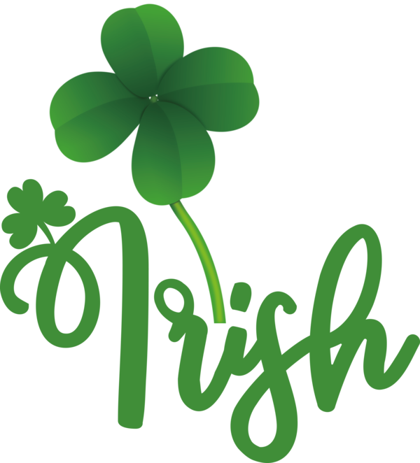 Transparent St. Patrick's Day Four-leaf clover St. Patrick's Day Shamrock for Irish for St Patricks Day