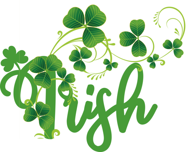 Transparent St. Patrick's Day Christian Clip Art Shamrock Four-leaf clover for Irish for St Patricks Day