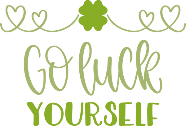 Transparent St. Patrick's Day Leaf Plant stem Logo for Go Luck for St Patricks Day