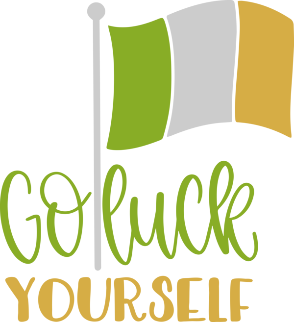 Transparent St. Patrick's Day Logo Green Design for Go Luck for St Patricks Day
