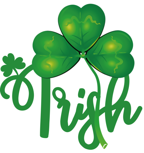 Transparent St. Patrick's Day St. Patrick's Day Shamrock Holiday for Irish for St Patricks Day
