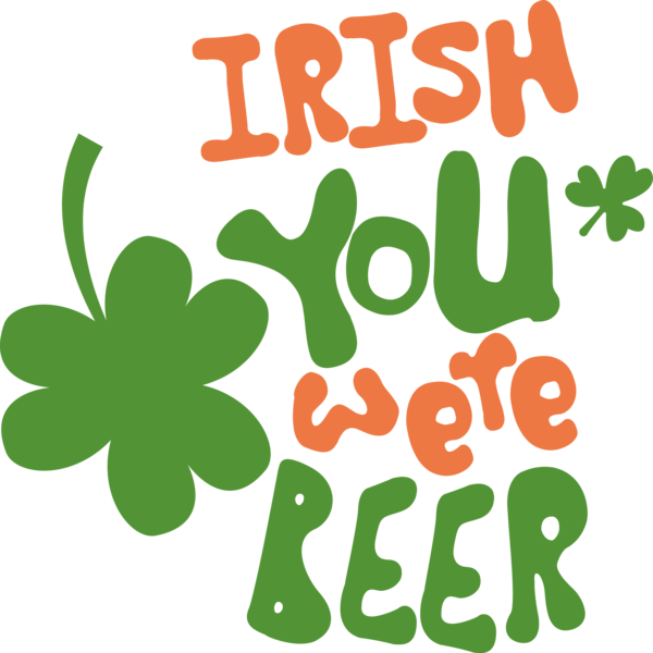 Transparent St. Patrick's Day Leaf Logo Symbol for Green Beer for St Patricks Day