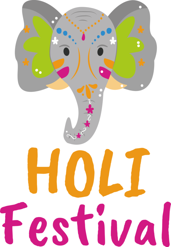 Transparent Holi Elephants Indian elephant The Elephants for Happy Holi for Holi