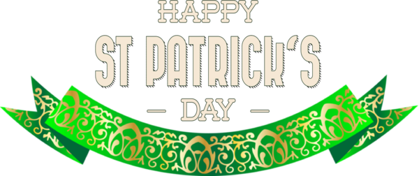 Transparent St. Patrick's Day Design Logo Drawing for Saint Patrick for St Patricks Day