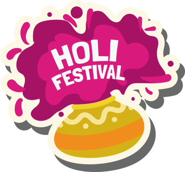 Transparent Holi Fast food Logo Cartoon for Happy Holi for Holi