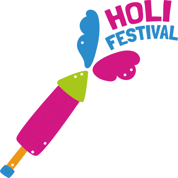 Transparent Holi Birthday Gift Cartoon for Happy Holi for Holi