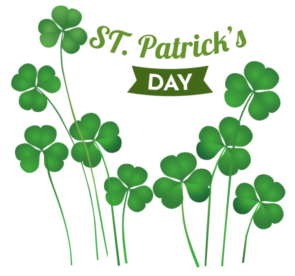 Transparent St. Patrick's Day Shamrock Line art Clover for Shamrock for St Patricks Day