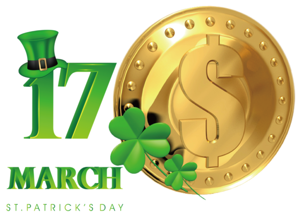 Transparent St. Patrick's Day Ireland Logo Font for Saint Patrick for St Patricks Day