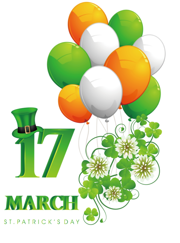 Transparent St. Patrick's Day St. Patrick's Day Balloon St. Patrick's Day Balloon for Saint Patrick for St Patricks Day