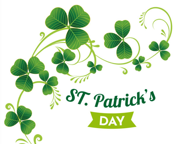 Transparent St. Patrick's Day Christian Clip Art Shamrock Four-leaf clover for Shamrock for St Patricks Day