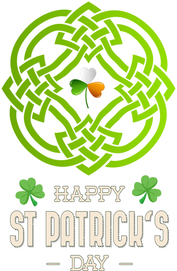 Transparent St. Patrick's Day Celtic knot Celts Knot for Saint Patrick for St Patricks Day