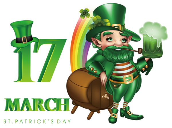 Transparent St. Patrick's Day St. Patrick's Day Leprechaun March 17 for Saint Patrick for St Patricks Day