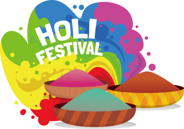 Transparent Holi Drawing Poster Design for Happy Holi for Holi