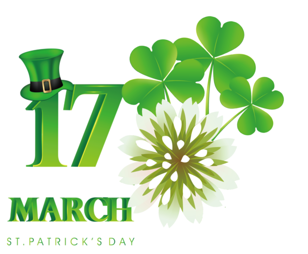 Transparent St. Patrick's Day St. Patrick's Day T-Shirt Shamrock for Saint Patrick for St Patricks Day