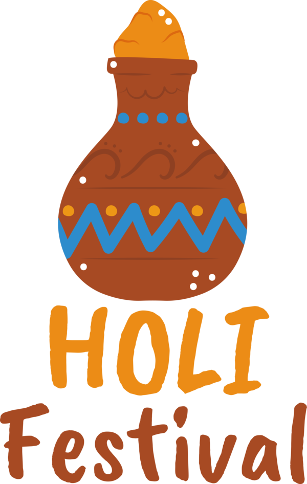 Transparent Holi Logo Cartoon Pumpkin for Happy Holi for Holi