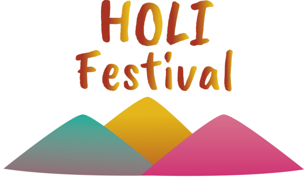 Transparent Holi Party hat Logo Design for Happy Holi for Holi