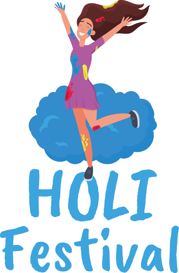 Transparent Holi Cartoon Logo Joint for Happy Holi for Holi