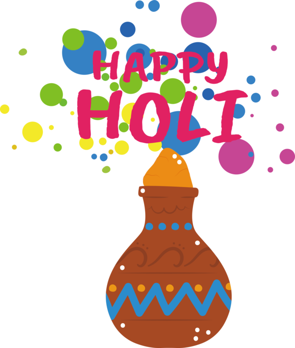 Transparent Holi Line Text Meter for Happy Holi for Holi