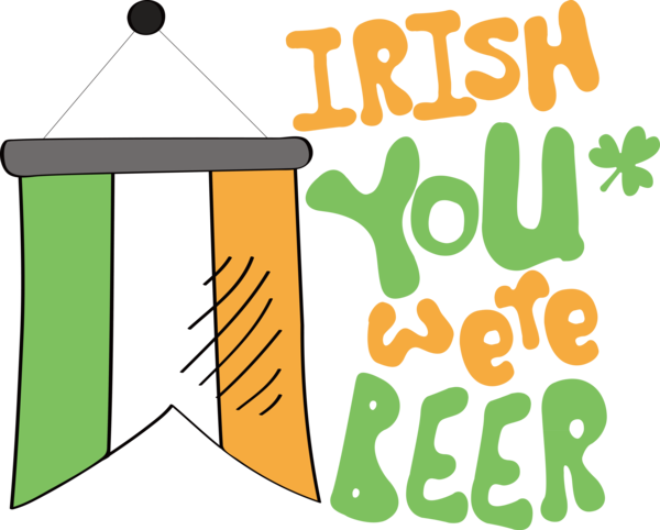 Transparent St. Patrick's Day Human Logo Design for Green Beer for St Patricks Day