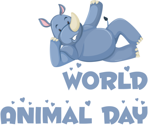Transparent World Animal Day Design Dog Cartoon for Animal Day for World Animal Day