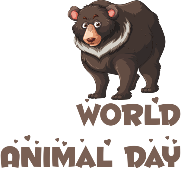 Transparent World Animal Day Bears Dog Logo for Animal Day for World Animal Day