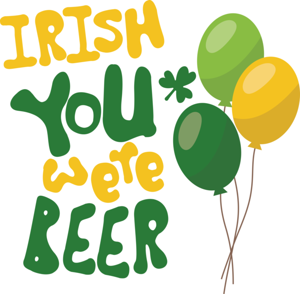 Transparent St. Patrick's Day Leaf Logo Design for Green Beer for St Patricks Day