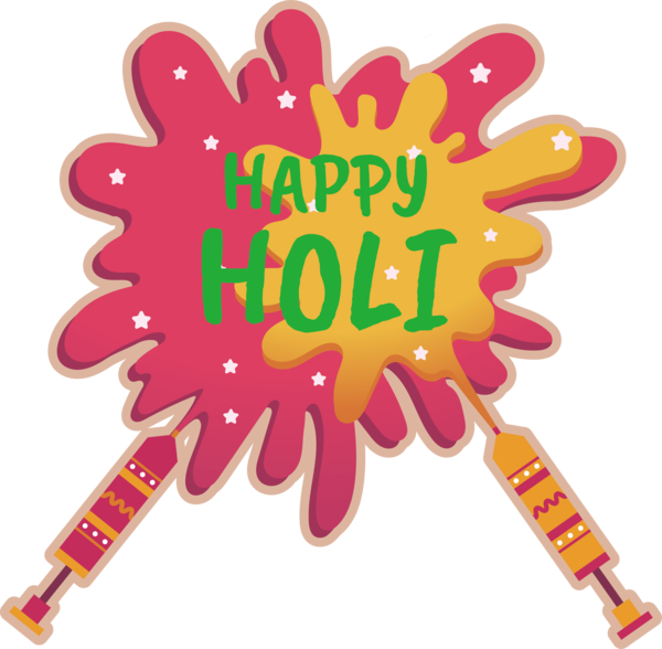 Transparent Holi Drawing Poster Icon for Happy Holi for Holi