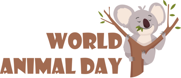 Transparent World Animal Day Marsupials Font Logo for Animal Day for World Animal Day