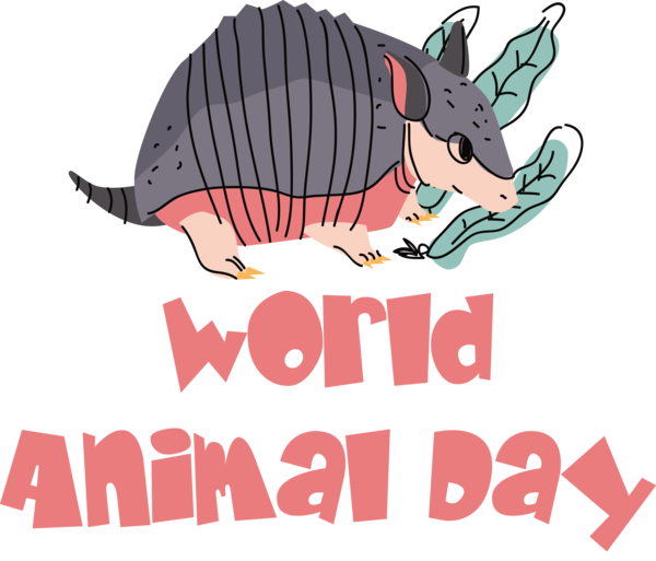 Transparent World Animal Day small Cartoon Cat for Animal Day for World Animal Day