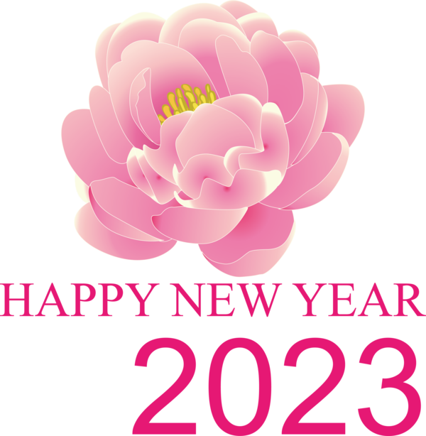 Transparent New Year Floral design Herbaceous plant Cut flowers for Happy New Year 2023 for New Year