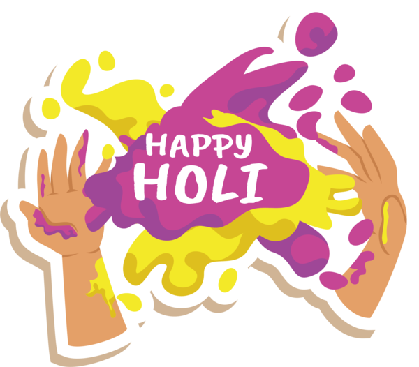 Transparent Holi Digital art Logo Festival for Happy Holi for Holi