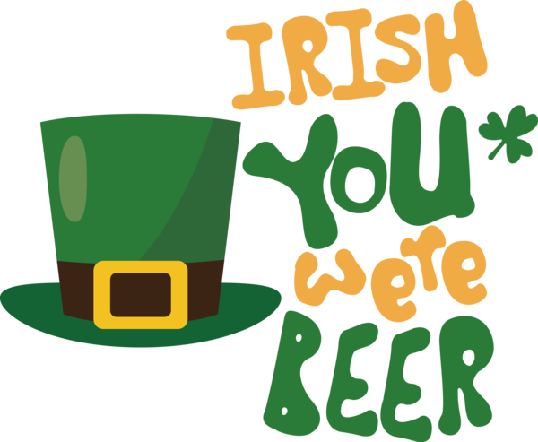 Transparent St. Patrick's Day Human Design Logo for Green Beer for St Patricks Day