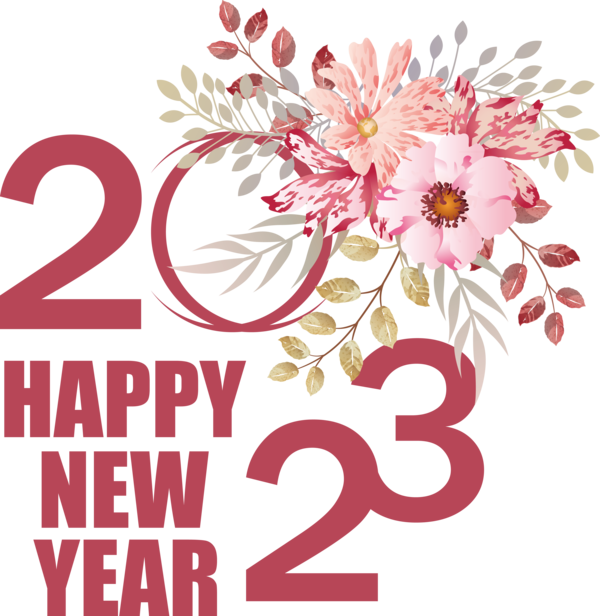 Transparent New Year Drawing Design Vector for Happy New Year 2023 for New Year