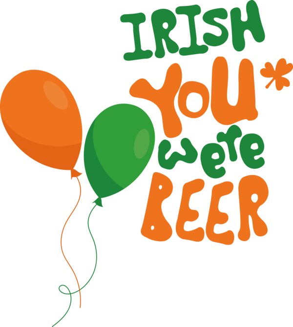 Transparent St. Patrick's Day Human Logo Balloon for Green Beer for St Patricks Day