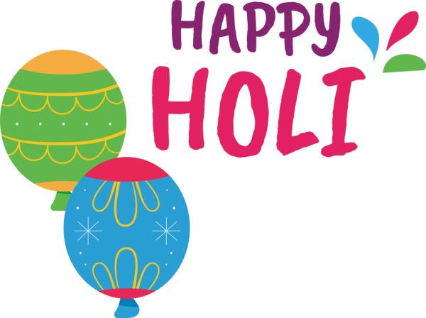Transparent Holi Human Logo Balloon for Happy Holi for Holi
