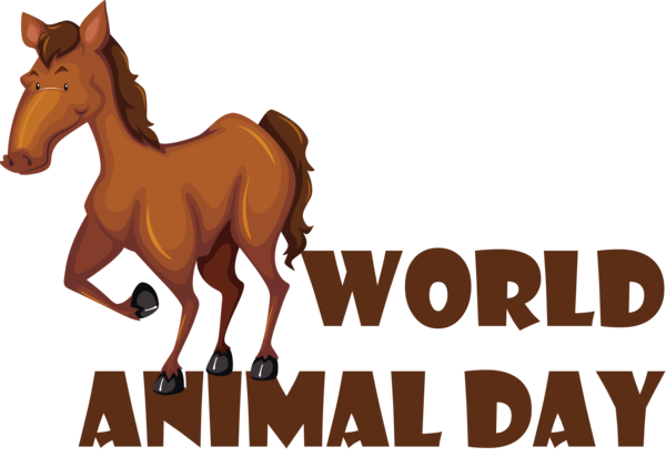 Transparent World Animal Day Mustang Halter Foal for Animal Day for World Animal Day