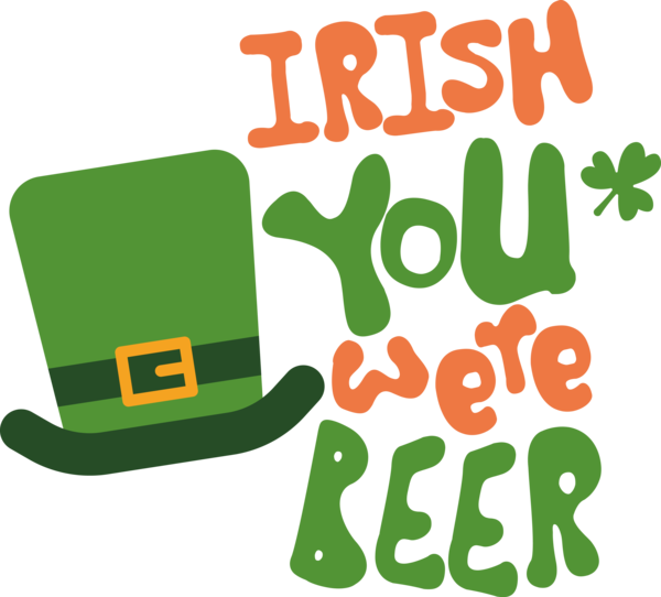 Transparent St. Patrick's Day Logo Human Design for Green Beer for St Patricks Day