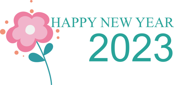 Transparent New Year Logo Design Line for Happy New Year 2023 for New Year