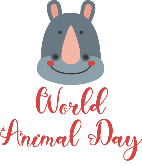 Transparent World Animal Day Design Snout Cartoon for Animal Day for World Animal Day