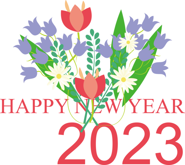 Transparent New Year Rhode Island School of Design (RISD) Floral design Flower for Happy New Year 2023 for New Year