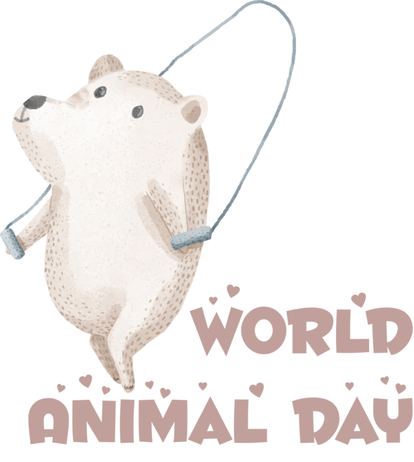 Transparent World Animal Day Rodents Pig Snout for Animal Day for World Animal Day